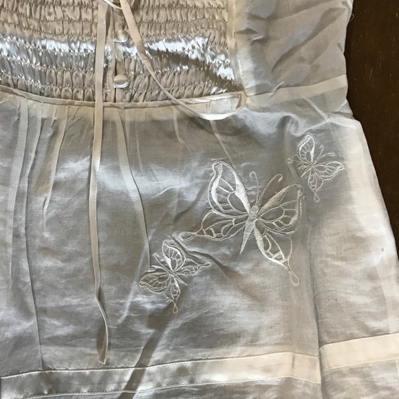 Bebe blouse with ties and embroidery peplum style - Picture 3 of 6